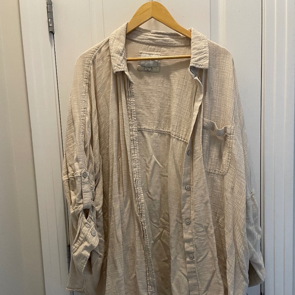 Aerie Oversized Tan Overshirt